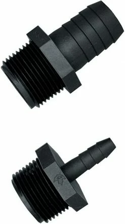 Green Leaf Male Adapter 1/2 inch Thread w/ 1/2 inch Barb A1212P - Sprayer Accessories