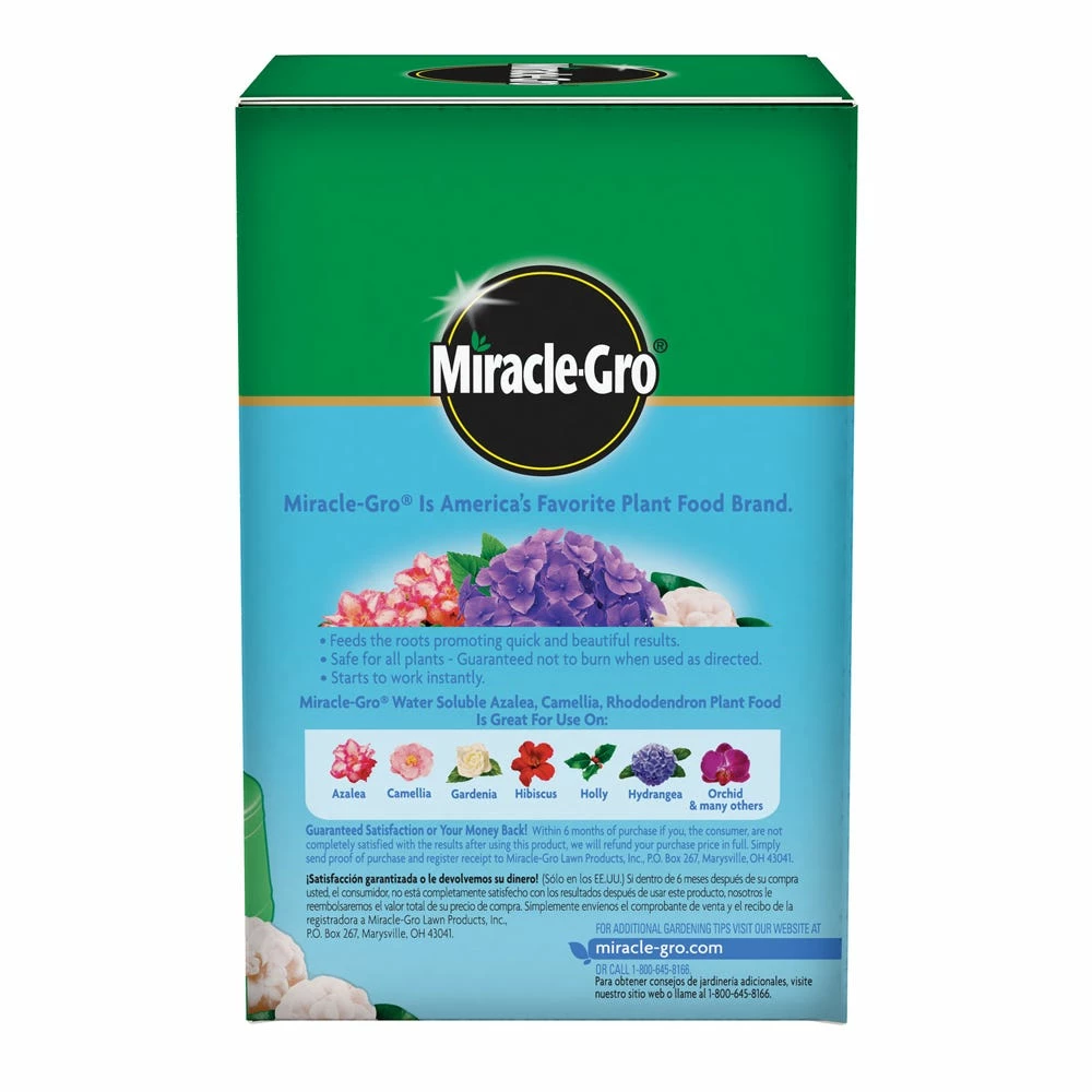 Miracle-Gro Water Soluble Azalea, Camellia, Rhododendron Plant Food, 1.5 lbs. - 1000701 - Fertilizers 5 Miracle-Gro Water Soluble Azalea, Camellia, Rhododendron Plant Food, 1.5 lbs. - 1000701 - Fertilizers - Image 3