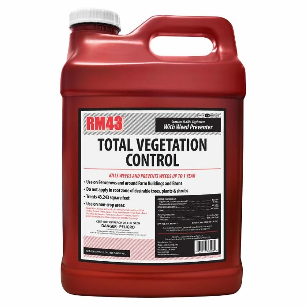 RM43 Glyphosate Total Vegetation Control, 2.5 Gallon Jug - 76501N - Herbicides 3 RM43 Glyphosate Total Vegetation Control, 2.5 Gallon Jug - 76501N - Herbicides