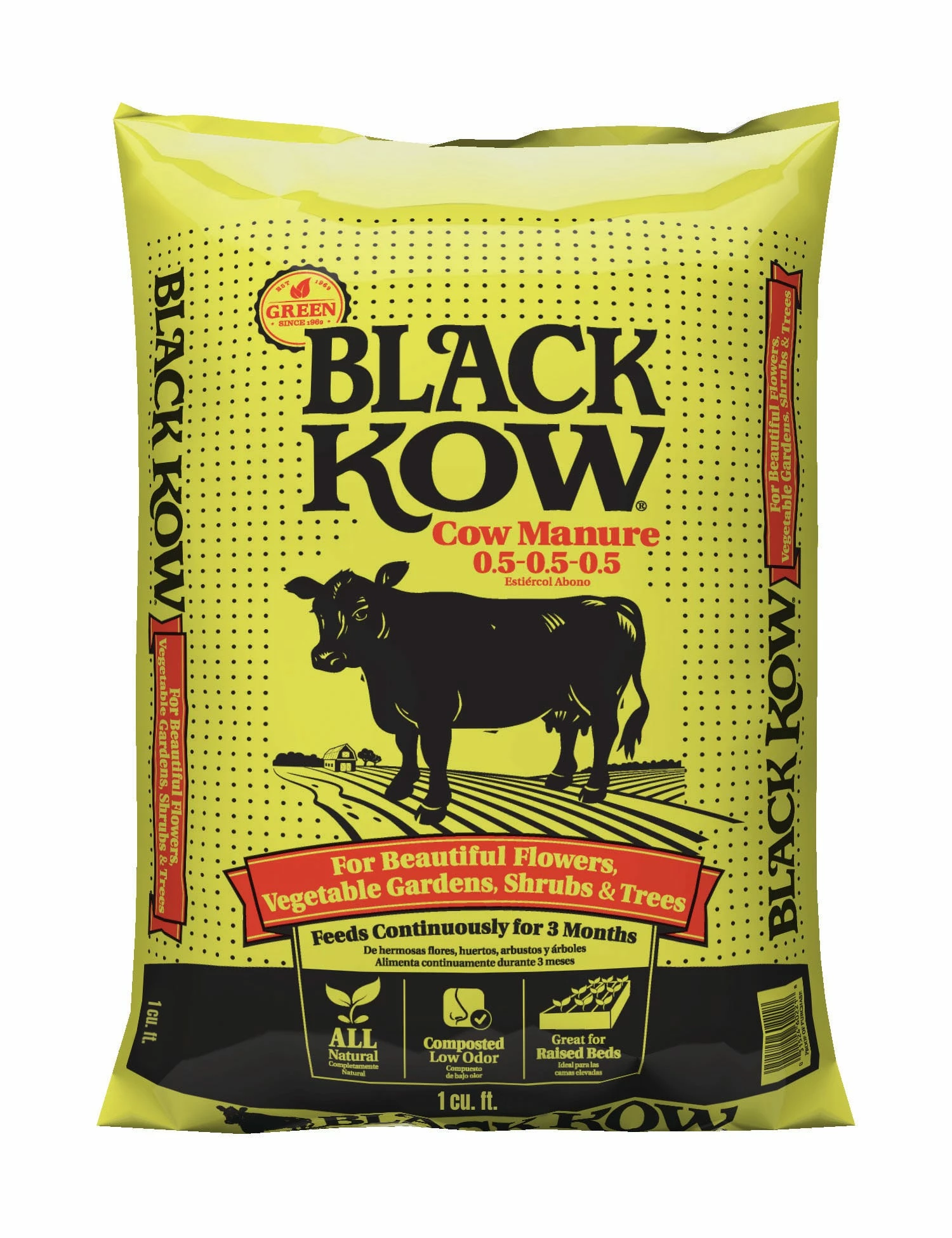 Black Kow Composted Cow Manure BLACK KOW 1CF - Fertilizers 3 Black Kow Composted Cow Manure BLACK KOW 1CF - Fertilizers