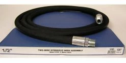 Royal Brass 1/2 inch x 120 inch Two Wire Hydraulic Hose Assembly Male Swivel Ends 1/2 x 120 - Couplings & Fittings