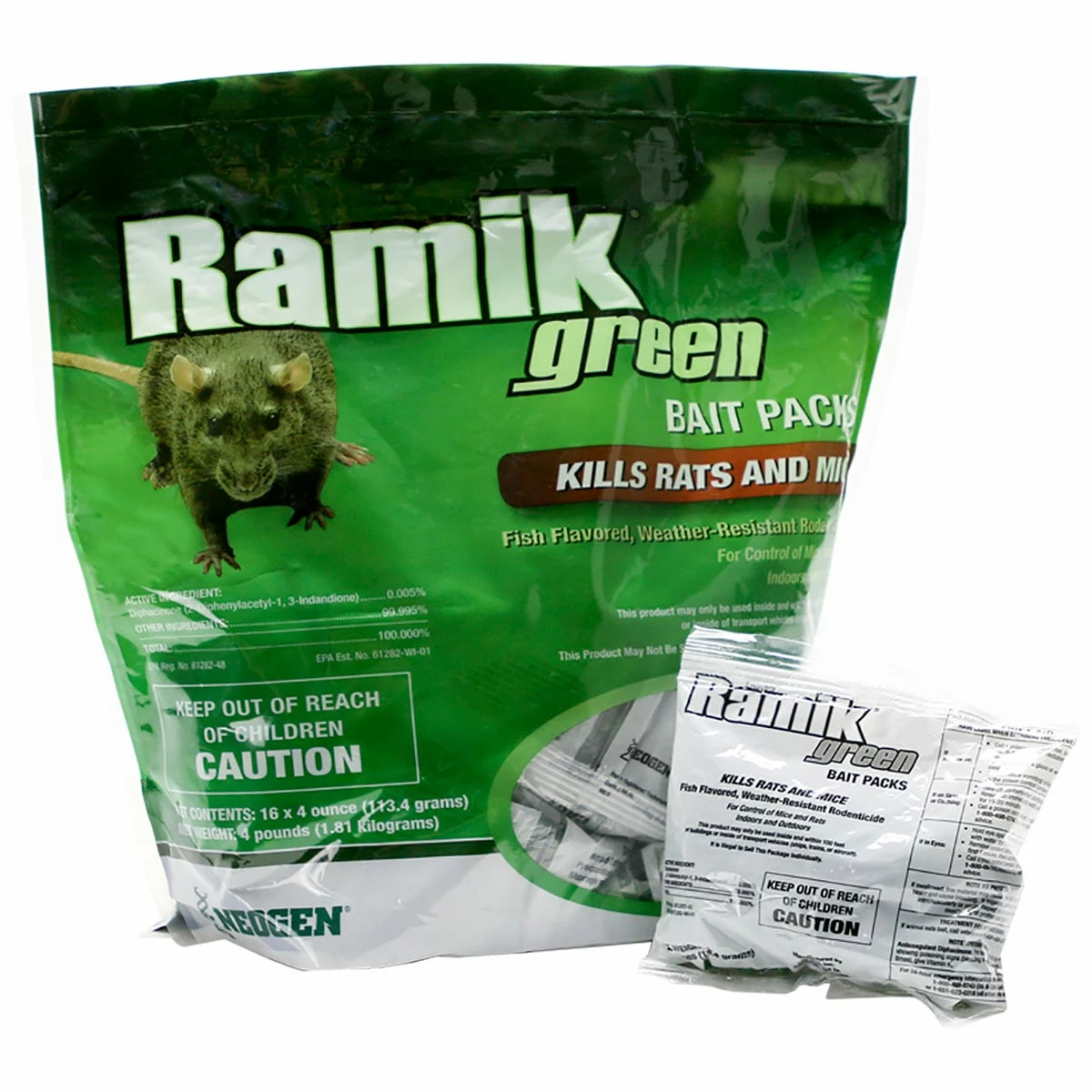 Ramik Green Bait Packs, 4lb Package - 116341 - Mice, Rat & Rodent Control 3 Ramik Green Bait Packs, 4lb Package - 116341 - Mice, Rat & Rodent Control
