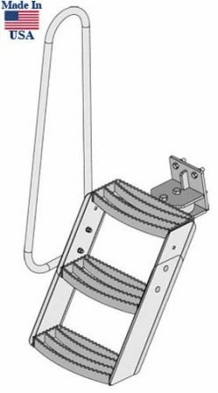K&M K and M Mfg John Deere Reg Step Hand Rail Left Hand 3343 - Parts & Repair