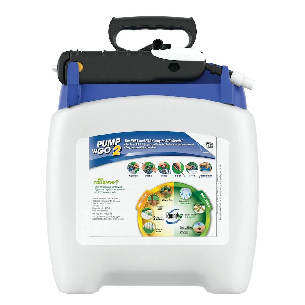 Roundup Ready-To-Use Weed & Grass Killer III with Pump 'N Go 2 Sprayer, 1.33 Gallons - 5100114 - Herbicides 4 Roundup Ready-To-Use Weed & Grass Killer III with Pump 'N Go 2 Sprayer, 1.33 Gallons - 5100114 - Herbicides - Image 2