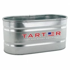 Tarter 2' x 2' x 4' Oval Galvanized Stock Tank, 100 Gallon Capacity - WT224 - Waterers