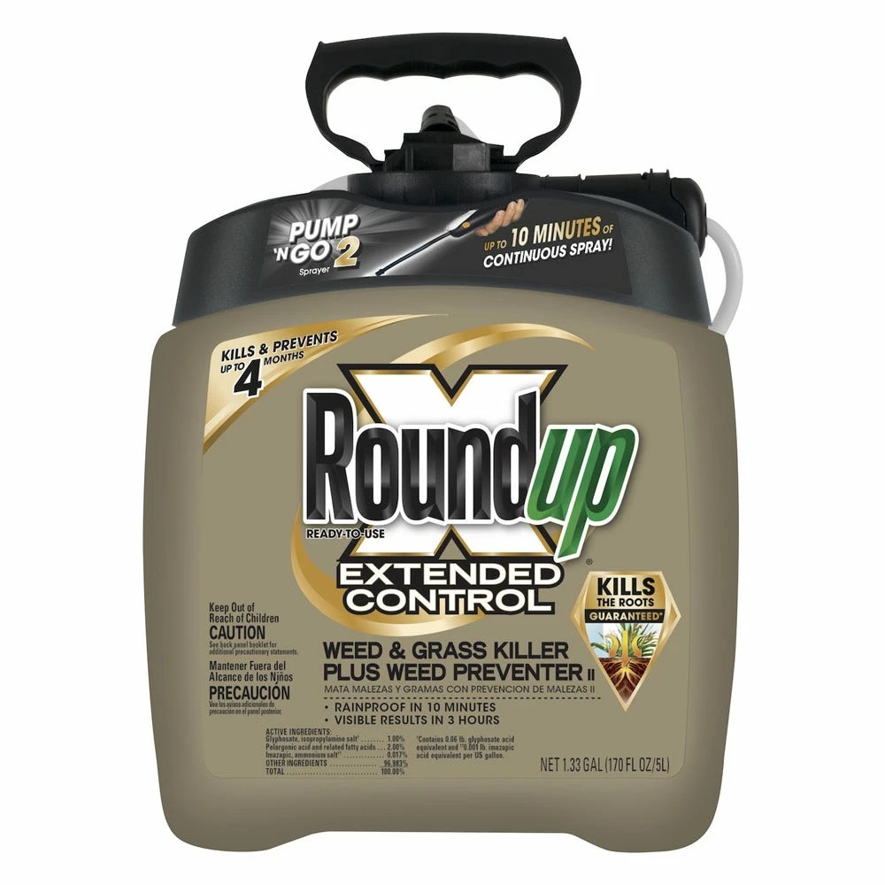 Roundup Ready-To-Use Extended Control Weed & Grass Killer Plus Weed Preventer II with Pump 'N Go 2, 1.33 Gallon - 5725070 - Herbicides 3 Roundup Ready-To-Use Extended Control Weed & Grass Killer Plus Weed Preventer II with Pump 'N Go 2, 1.33 Gallon - 5725070 - Herbicides